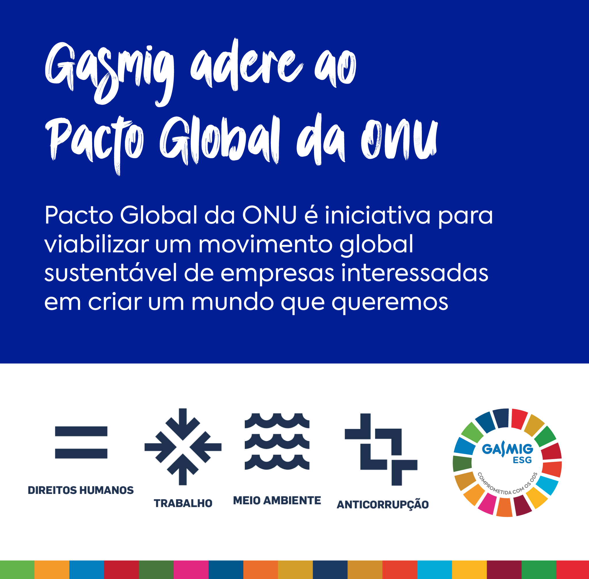 Gasmig adere à Pacto Global da ONU